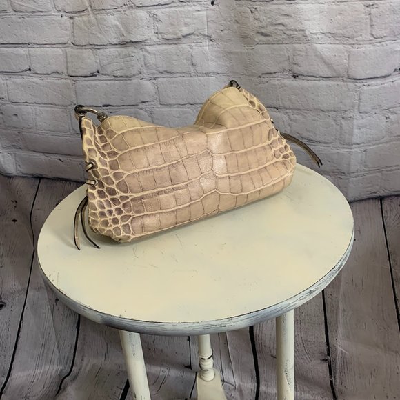 Francesco Biasia Alligator Print Leather Bag - Picture 2 of 5